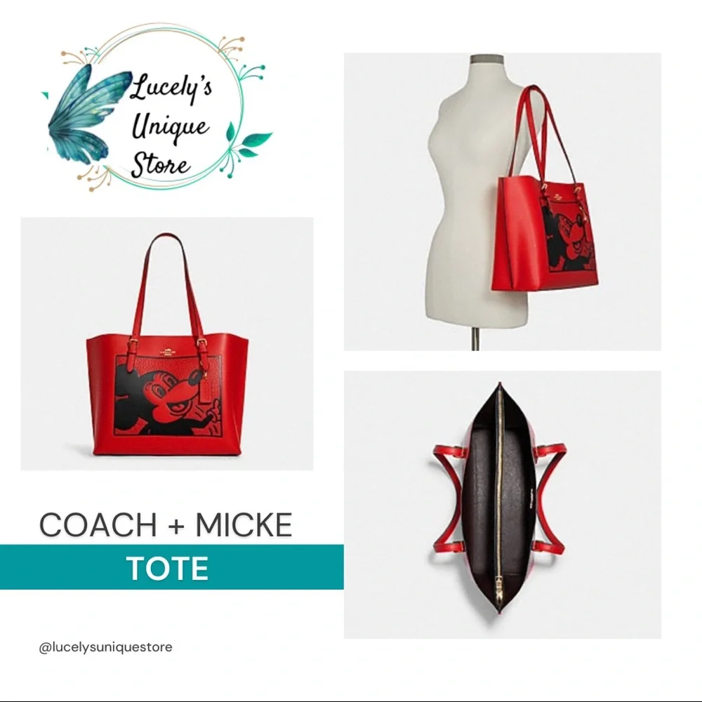 NWT Coach + Mickey Mouse Tote - Picture 2 of 2